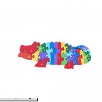 HIPGCC Alphabet Crocodile Puzzle WoodenJigsaw Blocks Toys for Kids Toddlers Children's Gift of Ages 2-7  B01J00HKZS